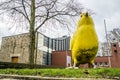 Essen , Germany - January 24 2018 : The canary bird by Ulrich Wiedermann and Hummert architects is pointing the way to