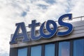 Essen, North Rhine-Westphalia/germany - 02 11 18: atos sign on an building in essen germany Royalty Free Stock Photo