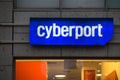 Essen, North Rhine-Westphalia/germany - 18 10 18: cyberport sign in essen germany in the evening