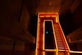 illuminated stairs in the UNESCO world heritage Zeche Zollverein