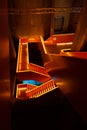 illuminated stairs in the UNESCO world heritage Zeche Zollverein