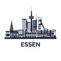 Essen Skyline Emblem Royalty Free Stock Photo