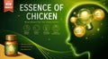 Essence of chicken ad template Royalty Free Stock Photo