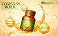 Essence of chicken promo banner Royalty Free Stock Photo