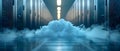 Essence of Cloud Tech: Minimalist Symphony. Concept Cloud Computing, Technology Trends, Data