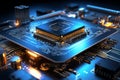The essence of a highly advanced processor chip, a testament to the forefront of technological progress. Ai generated