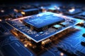The essence of a highly advanced processor chip, a testament to the forefront of technological progress. Ai generated