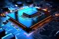 The essence of a highly advanced processor chip, a testament to the forefront of technological progress. Ai generated