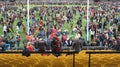 Essendon Bombers supporters enjoying on the field the end of the regular season at Docklands Stadium field, Melbourne Royalty Free Stock Photo
