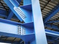 Essential Bolted Connections in Steel Frame Erection Royalty Free Stock Photo