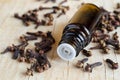 Essential clove oil Royalty Free Stock Photo
