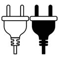 Essential Electrical Power Plug Connector Symbol Icon Collection Royalty Free Stock Photo