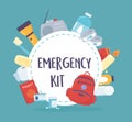 essential emergency kit Royalty Free Stock Photo