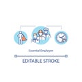 Essential employee concept icon
