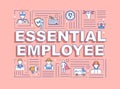 Essential employee word concepts banner