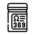 essential fatty acids, omega 369 line icon vector illustration