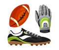 Essential football equipment glove cleat ball