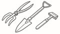 Essential Gardening Tools for Planting and Cultivation, vector design Generative AI Royalty Free Stock Photo