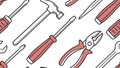 Essential Hand Tools Pattern, DIY Projects Home Improvement Vector Design Generative AI Royalty Free Stock Photo