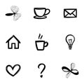 Home and Utility Line Icon Set for Web and App Royalty Free Stock Photo