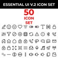 Essential icon set include folder,copy,speaker,signal,send,music,mic,mail,chat,speaker,phone,blue tooth,warning,update,switch,scan