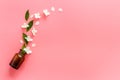 Essential jasmine oil for perfume arome or massage Royalty Free Stock Photo