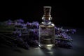 Essential lavender aromatic bottle oil. Generate ai