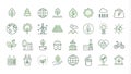 50 Essential Line Art Icons for a Sustainable Future Visualizing Ecology Energy and Environmental Solutions for a Royalty Free Stock Photo