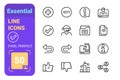 Essential line icons set