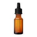 Essential oil bottle. Brown dropper cosmetic vial