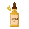 Essential oil bottle icon in flat style isolated on white background Royalty Free Stock Photo