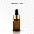 Essential oil glass bottle