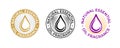 Essential oil natural fragrance, oil drop vector icon for beauty and skincare products. Natural fragrance of essential oils,