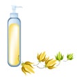 Essential oil and Yellow Ylang Ylang Flowers