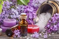 Essential oils and bath salt Royalty Free Stock Photo