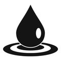 Essential oils big drop icon, simple style
