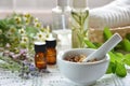 Essential oils and herbal cosmetics