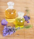 Essential oils and lavender Royalty Free Stock Photo