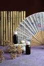 Essential oils in the style of wabi Sabi Royalty Free Stock Photo