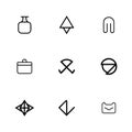 Essential Outline UI Icon Set for Web and Mobile Applications Royalty Free Stock Photo