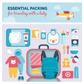 Essential packing for traveling with a baby