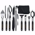 The essential realistic gardening tools are isolated on a white background.