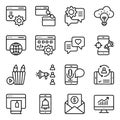 Pack of Seo Linear Icons Royalty Free Stock Photo