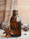 Essential star anise oil Royalty Free Stock Photo