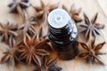 Essential star anise oil Royalty Free Stock Photo