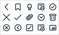 essentials ui line icons. linear set. quality vector line set such as card payment, checkbox, close, delivery cancelled, left