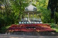 ESSENTUKI- Flower bed and gazebo in the Central resort Russia