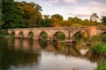 Essex Bridge Grade I packhorse bridge across the River Trent, Great Haywood, Staffordshire, UK