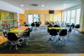 Essex, England UK -June 12, 2017:Empty canteen with tables and c