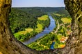 Essing Germany Bavaria top view Altmuehl valley Royalty Free Stock Photo